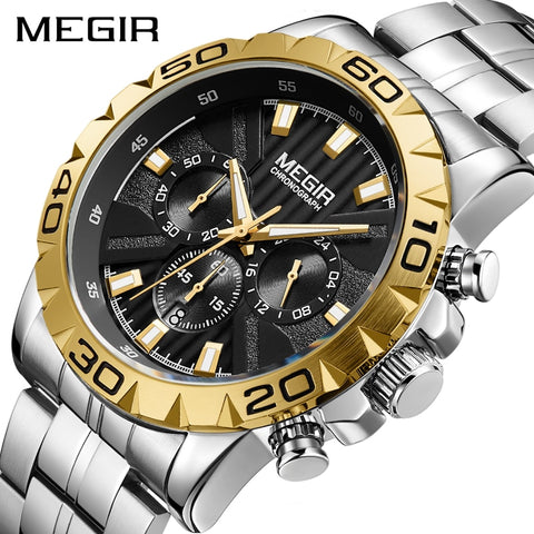 New MEGIR Wristwatch Men Chronograph Quartz Business Mens Wristwatches Top Brand Luxury Waterproof Wrist Wristwatch Reloj Hombre Saat-kopara2trade.myshopify.com-