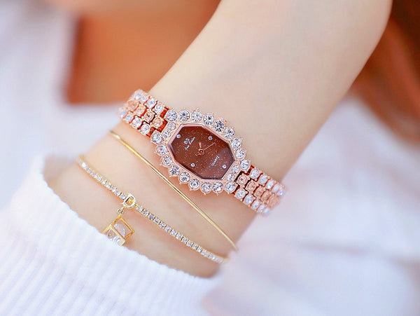 Luxury BS bee sister Women Wristwatches Diamond Famous Brand Elegant Dress Quartz Wristwatches Ladies Rhinestone Wristwatch Relogios Femininos-kopara2trade.myshopify.com-Watch