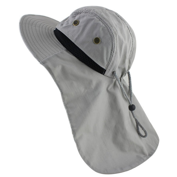 Summer Sun Hat Bucket Men Women Boonie Hat with Neck Flap Outdoor UV Protection Large Wide Brim Hiking Fishing Mesh Breathable-kopara2trade.myshopify.com-