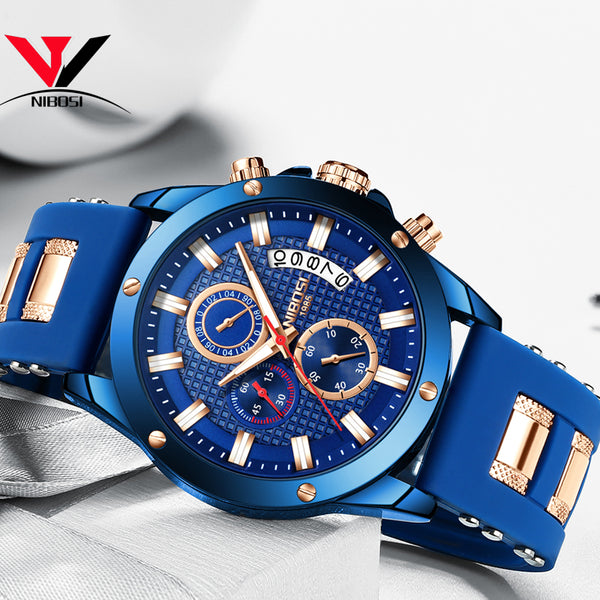 NIBOSI Chorograph Men Wristwatches military/Sport/army Wristwatches For Men  Luxury Brand Waterproof Outdoor Wristwatch Analog Silicone-kopara2trade.myshopify.com-Watch