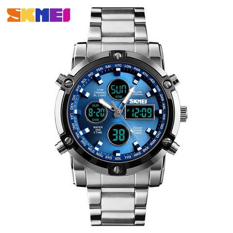 SKMEI Sport Men Wristwatches Fashion Casual Men's Wristwatch Digital 30M Waterproof Wristwatch Dual Display Quartz Wristwatch relogio masculino-kopara2trade.myshopify.com-