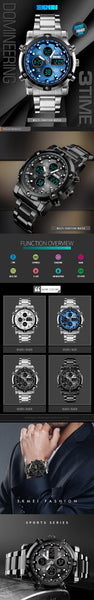 SKMEI Sport Men Wristwatches Fashion Casual Men's Wristwatch Digital 30M Waterproof Wristwatch Dual Display Quartz Wristwatch relogio masculino-kopara2trade.myshopify.com-