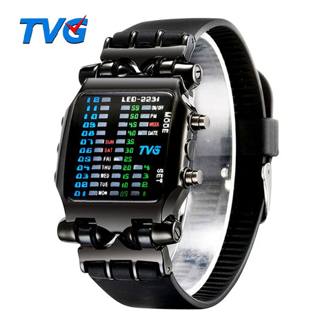 Luxury Brand TVG Wristwatches Men Fashion Rubber Strap LED Digital Wristwatch Men Waterproof Sports Military Wristwatches Relogios Masculino-kopara2trade.myshopify.com-Watch