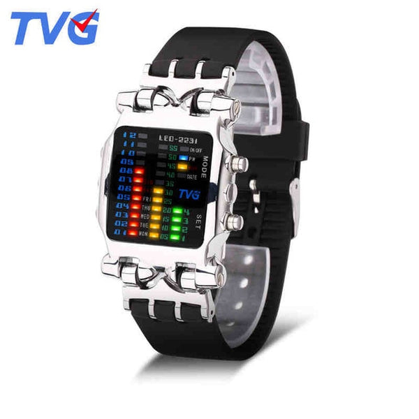 Luxury Brand TVG Wristwatches Men Fashion Rubber Strap LED Digital Wristwatch Men Waterproof Sports Military Wristwatches Relogios Masculino-kopara2trade.myshopify.com-Watch