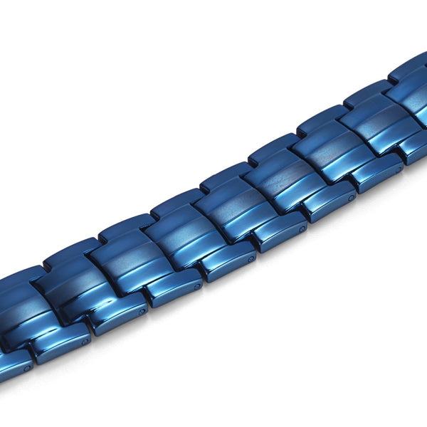 Rainso Germanium Bracelets Negative ions Magnetic Elements Titanium Blue Plated Bracelet Men Accessory Sport Bangles for Men-kopara2trade.myshopify.com-