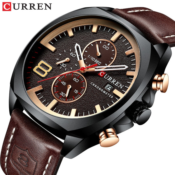 Mens Curren Wristwatches Top Brand Luxury Men's Army Military Sport Wristwatch Men Casual Leather Waterproof Quartz Wristwatch-kopara2trade.myshopify.com-Watch