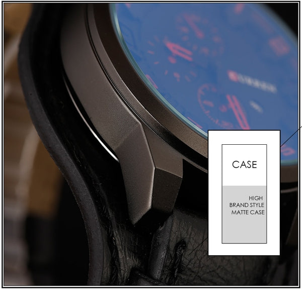 CURREN Top Brand Luxury New Mens Wristwatches Male Date Sport Military Date Wristwatch Leather Strap Quartz Business Men Wristwatch 8225-kopara2trade.myshopify.com-Watch