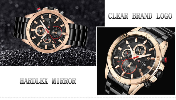 CURREN New  Top Brand Luxury Wristwatch Men   Sport Waterproof Quartz Wristwatch Fashion Casual Alloy Men Wristwatches-kopara2trade.myshopify.com-Watch