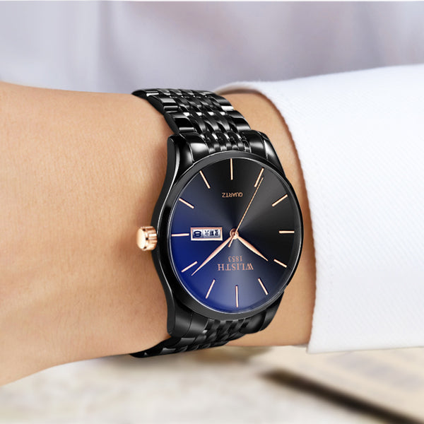 Men WLISTH Wristwatch  Luxury Brand Stainless Steel Slim Waterproof Fashion Analog Week Calendar Quartz Business Male Wristwatches-kopara2trade.myshopify.com-