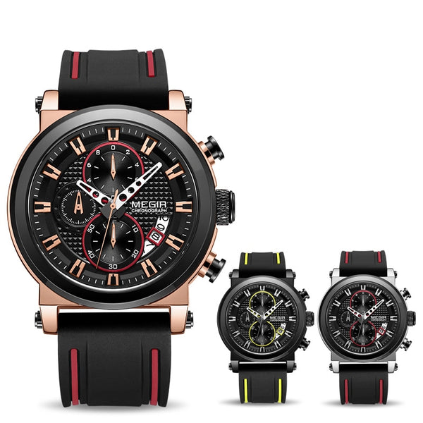 MEGIR Luxury Brand Quartz Wristwatch for Men Big Dial Sport Men Wristwatches Chronograph Wrist Wristwatch Man Kol Saat Jam Tangan Pria Dropship-kopara2trade.myshopify.com-