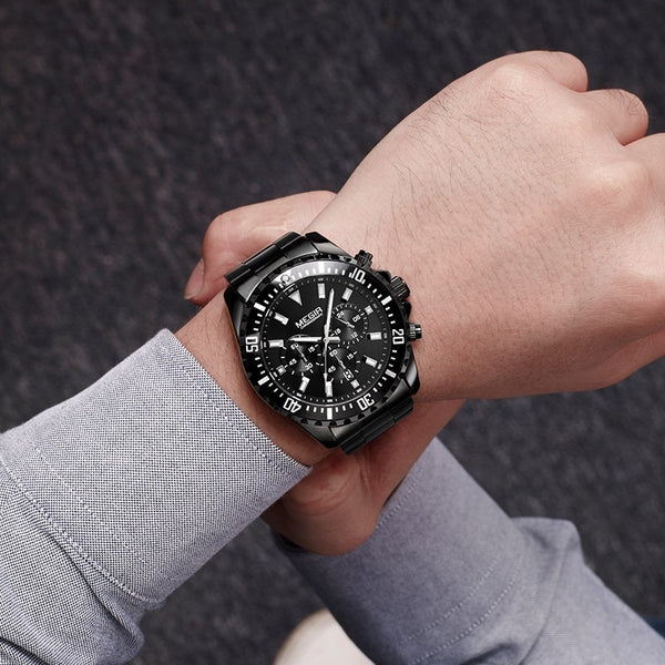 MEGIR Men Wristwatch Top Brand Luxury Chronograph Quartz Wristwatches Stainless Steel Business Wristwatches Men-kopara2trade.myshopify.com-