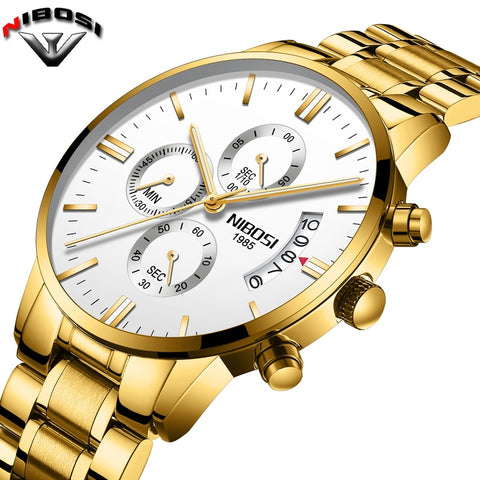 NIBOSI Luxury Brand Wristwatches Men Fashion Sport Military Quartz Wristwatch Men Full Steel Waterproof  Man-kopara2trade.myshopify.com-