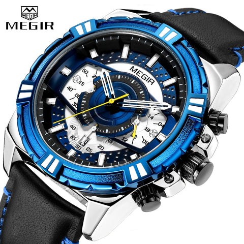 New Mens Wristwatches MEGIR Military Analog Wristwatch Men Fashion Sport Chronograph Quartz Male Clock  Waterproof-kopara2trade.myshopify.com-