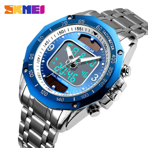 Solar Men Military Sport Wristwatches Men's Digital Quartz Full Steel Waterproof Wrist Wristwatch relojes hombre  SKMEI-kopara2trade.myshopify.com-