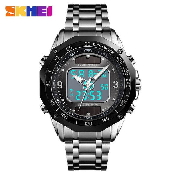 Solar Men Military Sport Wristwatches Men's Digital Quartz Full Steel Waterproof Wrist Wristwatch relojes hombre  SKMEI-kopara2trade.myshopify.com-
