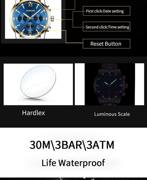 Wristwatches Men OGEDA Brand Men Sport Wristwatches Men's Quartz Clock Man Casual Business Waterproof Wrist Wristwatch relogio masculino-kopara2trade.myshopify.com-