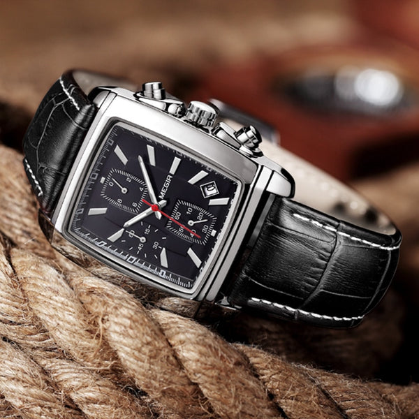 MEGIR Official Quartz Men Wristwatch Genuine Leather Wristwatches  Men Chronograph Wristwatch  for Man Male Students 2028-kopara2trade.myshopify.com-