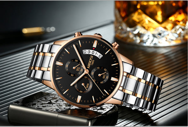 NIBOSI Luxury Brand Wristwatches Men Fashion Sport Military Quartz Wristwatch Men Full Steel Waterproof  Man-kopara2trade.myshopify.com-