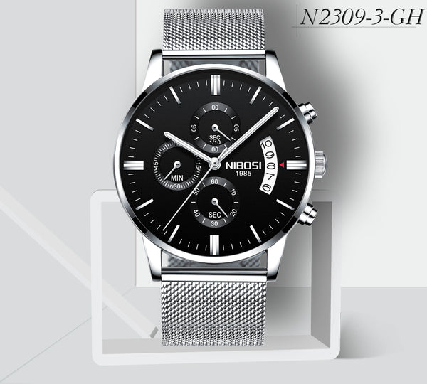 NIBOSI Luxury Brand Wristwatches Men Fashion Sport Military Quartz Wristwatch Men Full Steel Waterproof  Man-kopara2trade.myshopify.com-