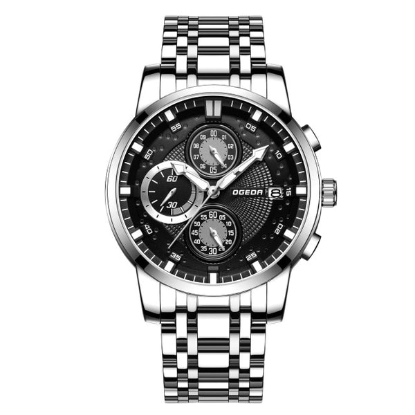OGEDA Men Wristwatch Chronograph Sport Mens Wristwatches Top Brand Luxury Waterproof Full Steel Business Quartz Wristwatch-kopara2trade.myshopify.com-