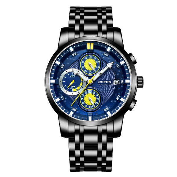 OGEDA Men Wristwatch Chronograph Sport Mens Wristwatches Top Brand Luxury Waterproof Full Steel Business Quartz Wristwatch-kopara2trade.myshopify.com-