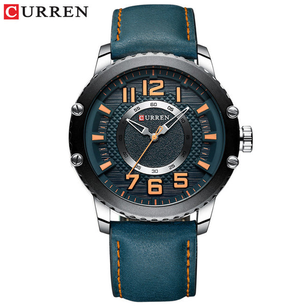 CURREN Style Wristwatches New Casual Sport Quartz Male Army Military Leather Wristwatch Men's Colorful Fashion Man Design Wristwatch-kopara2trade.myshopify.com-