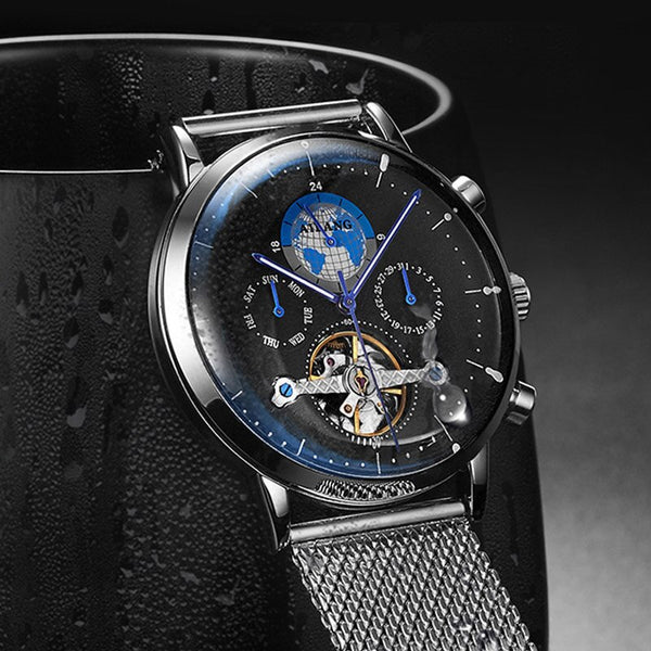 AILANG TOP luxury Man's automatic leather wrist watch sapphire glass skeleton fashion reloj minimalism mechanical turbo watch-kopara2trade.myshopify.com-