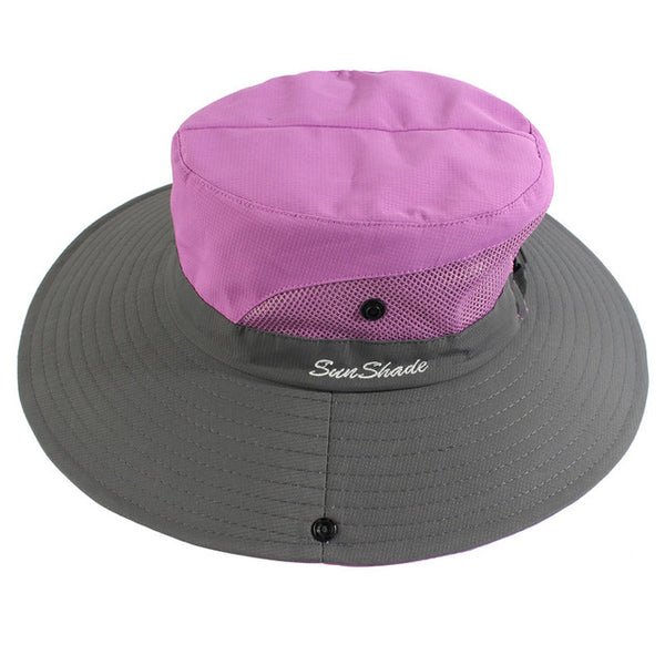 Waterproof Sun Hat Summer Men Women Bucket Hat Fishing Boonie Hat UV Protection Wide Brim Bob Hiking Outdoor Ponytail Panama Hat-kopara2trade.myshopify.com-